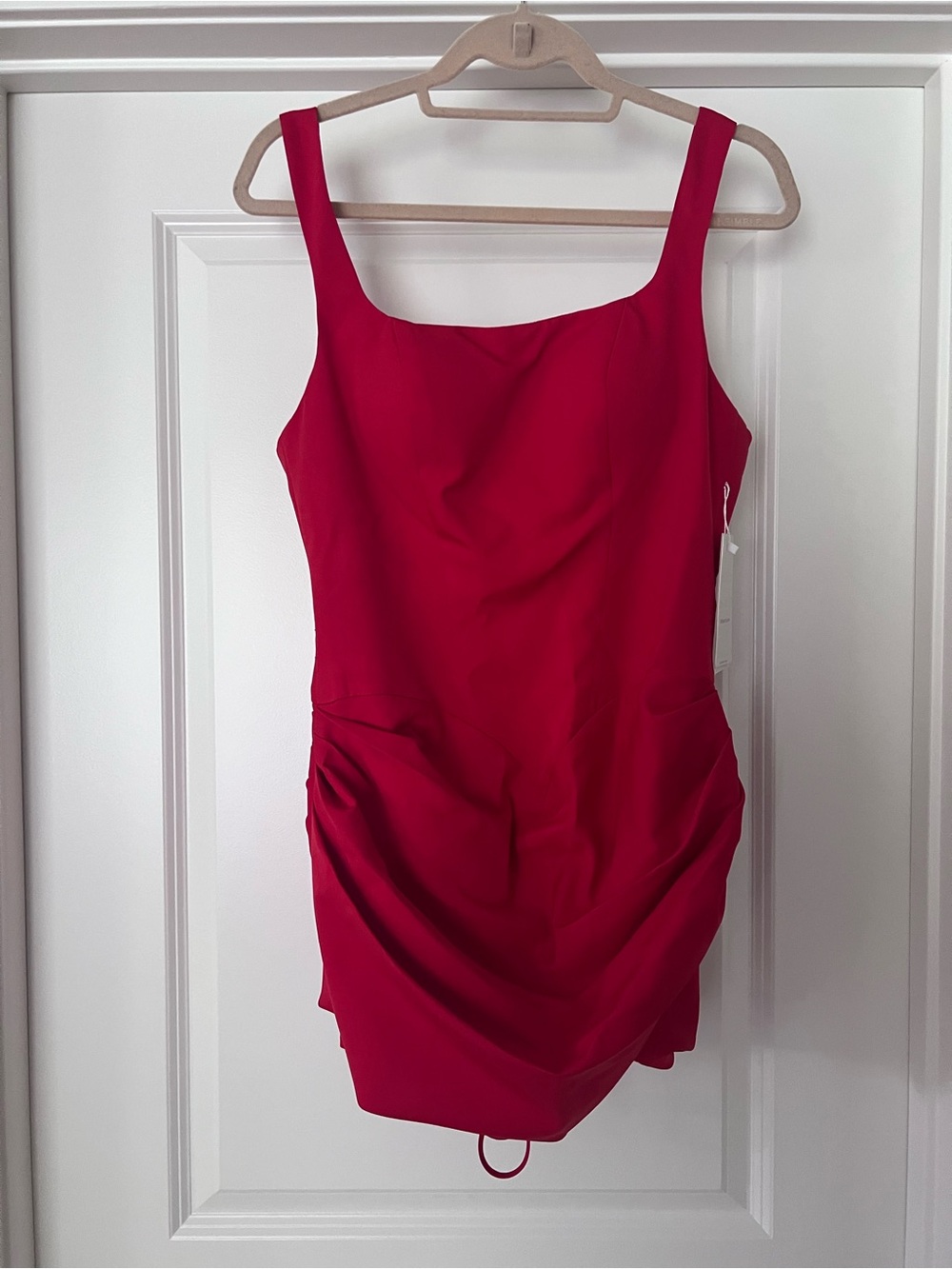 Red Ruched Corset Mini Dress